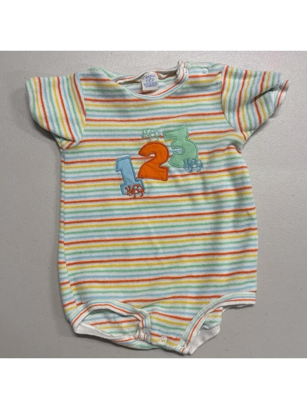 NWT Vintage 70s 80s Carter’s Baby 123 Bugs Bodysuit Romper 18M